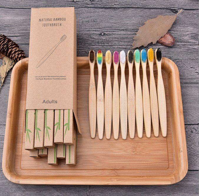 Custom Logo Eco Friendly Biodegradable Hotel Disposable Natural Bamboo Toothbrush