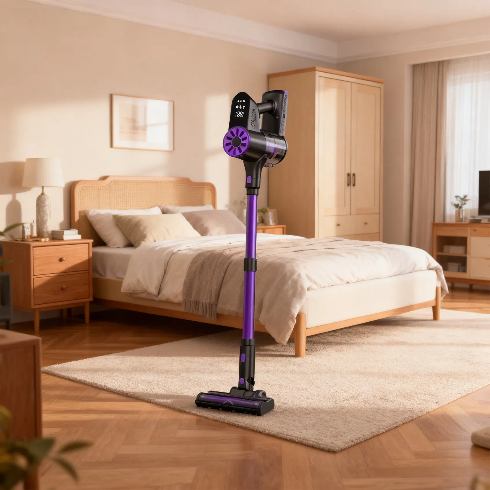 Longbank New Foldable 200W Powerful 20kpa Suction Portable Wireless Cordless LED Lights 40 Min Runtime Handheld Vacuum Cleaner