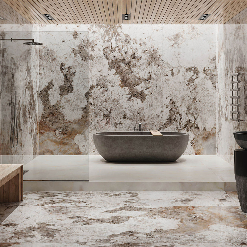 Wholesale Price Pandora White Marble Slab Patagonia Marble Slab Natural Luxury Stone Building Material Pandora Marble