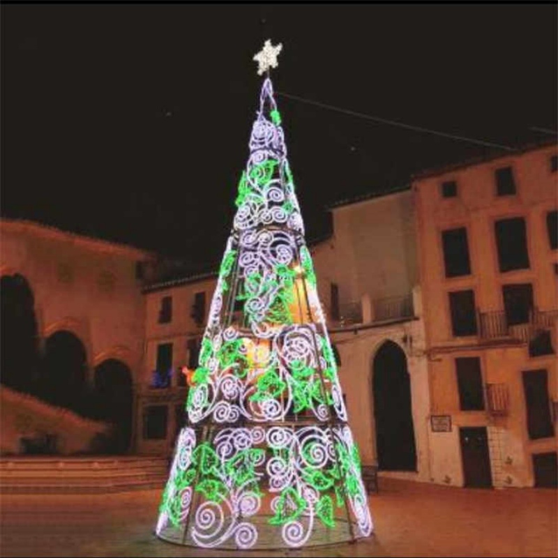 Wholesale IP65 Waterproof 3D LED Spiral Christmas Tree Motif Lights Indoor Outdoor Festive Decorations Decorative Lighting Display Screen