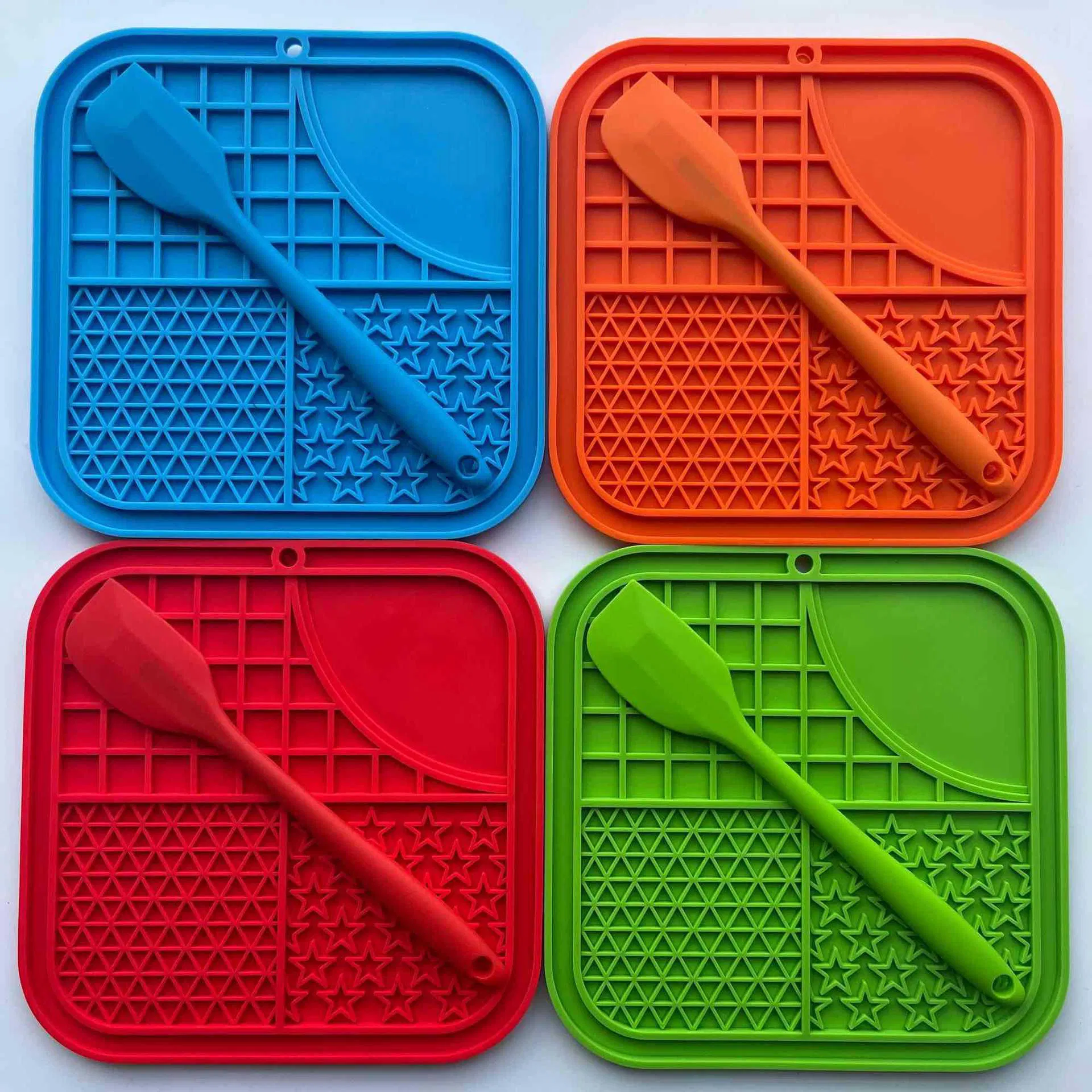 Custom Silicone Factory OEM/ODM Silicone Pet Food Licking Mats, Silicone Bowl Mats, Silicone Pads