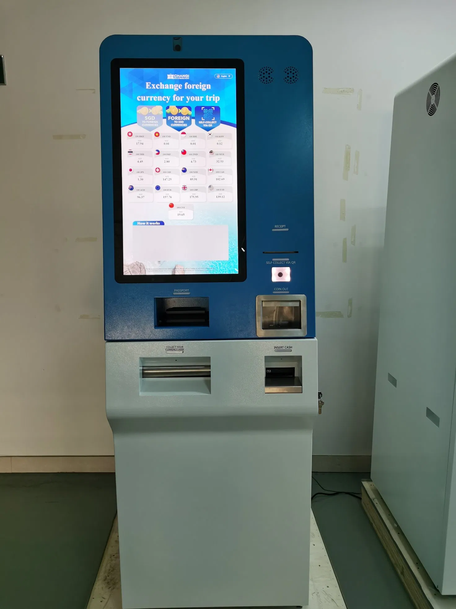 Bank ATM Kiosk Foreign Currency Exchange Machine Money Exchange Kiosk with Passport Scanner