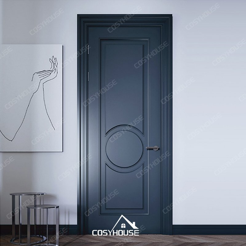 UL Listed Fireproof Wooden Door with French Panel Design for Apartments and Hotels