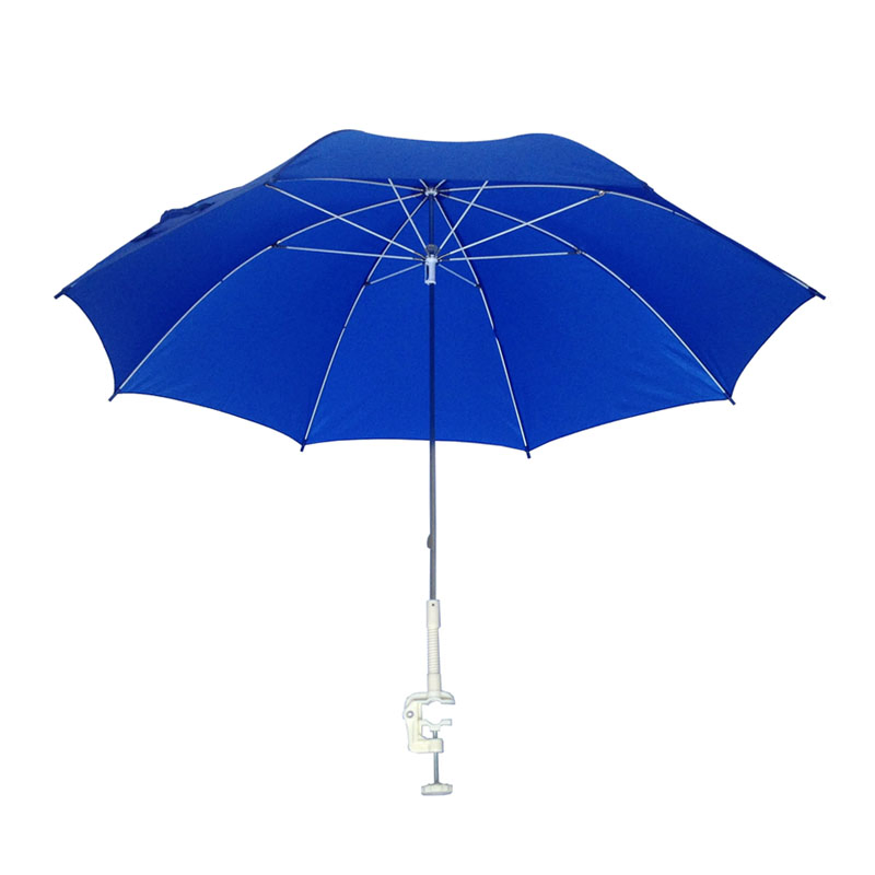 Royal Waterproof Custom Advertising 23inch Straight Manual Clamp Beach Bhair Umbrella
