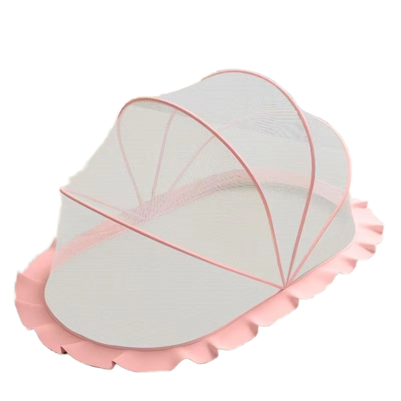 Urgarding Folded Mosquito Net Baby Polyester Mesh Bed with Mosquito Net for Baby Crib