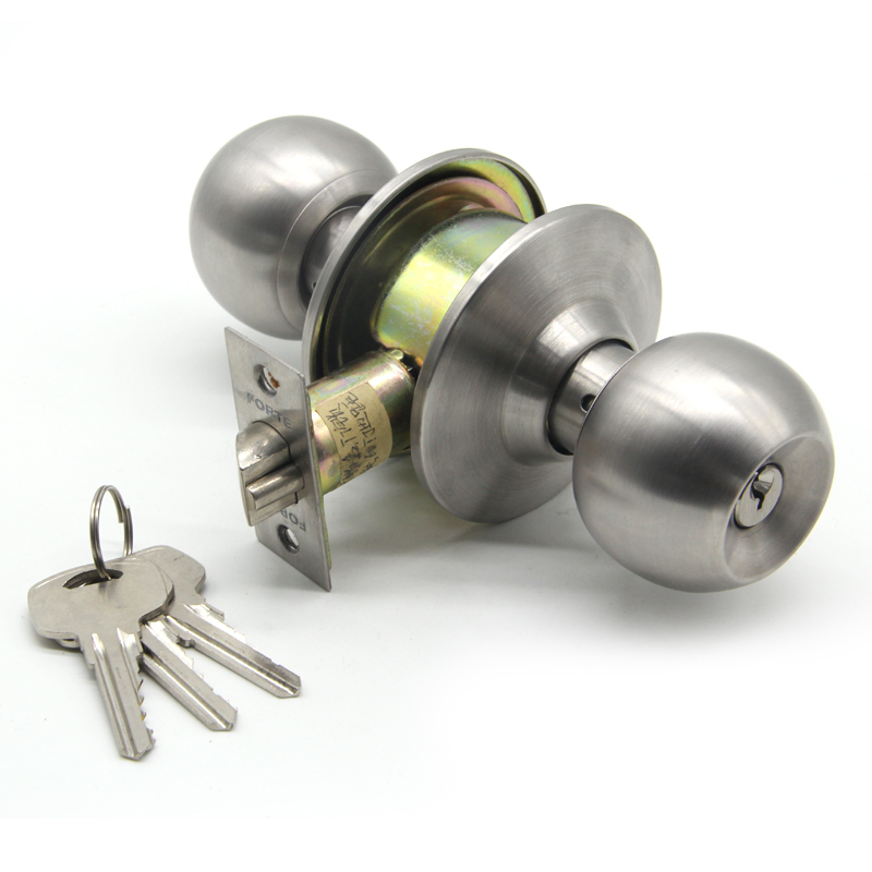 American UL Cerraduara De Embutir Para La Puerta Stainless Steel Cylindrical Tubular Handle Knob Door Lock