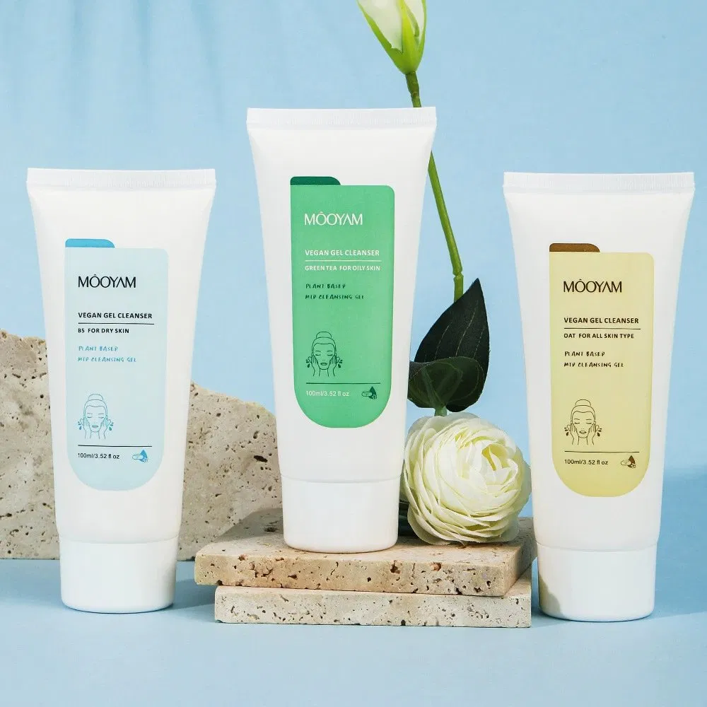 OEM Green Tea Vitamin B5 Oatmeal Facial Wash Cleanser Acne Deep Cleaning Pores