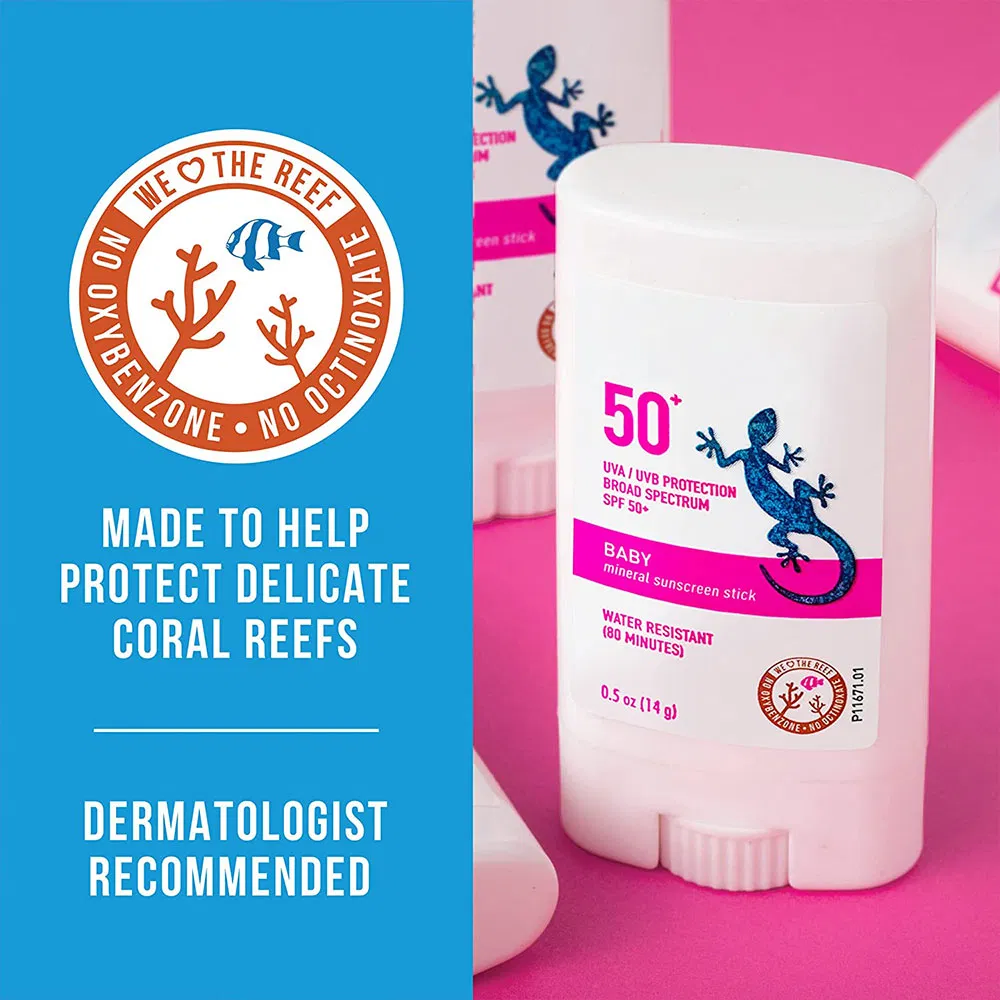 SPF 50 Waterproof UVA/UVB Protection Baby Mineral Sunscreen Stick