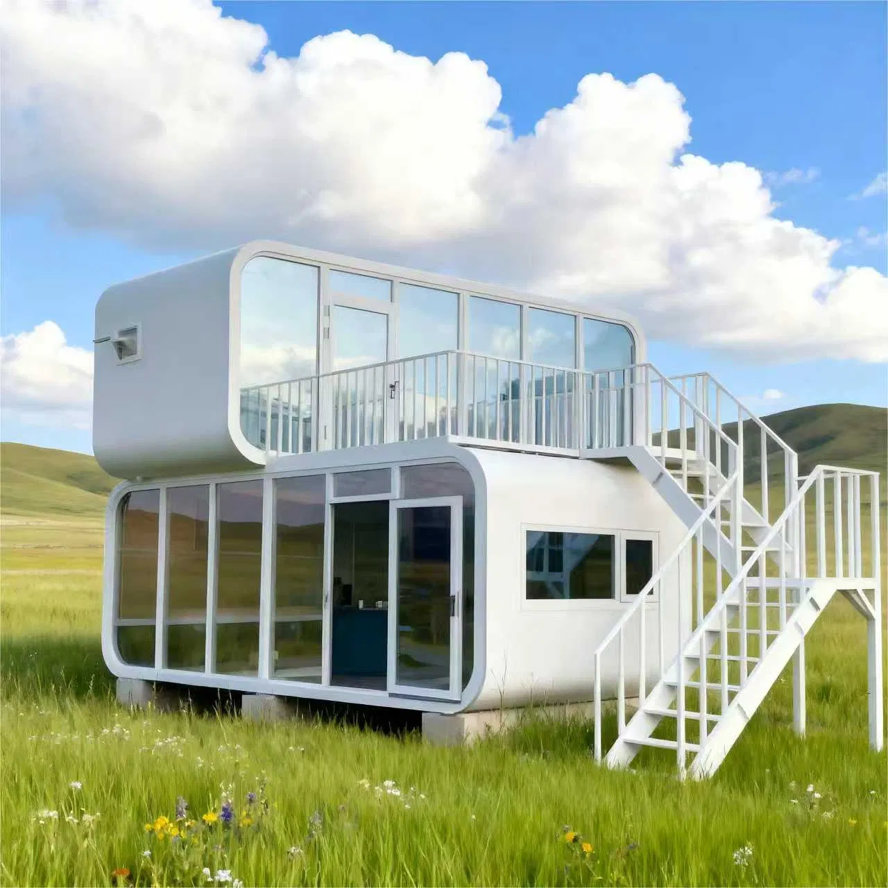Quick Build Apple Capsule Prefab House with Bathroom for Tiny Hotel