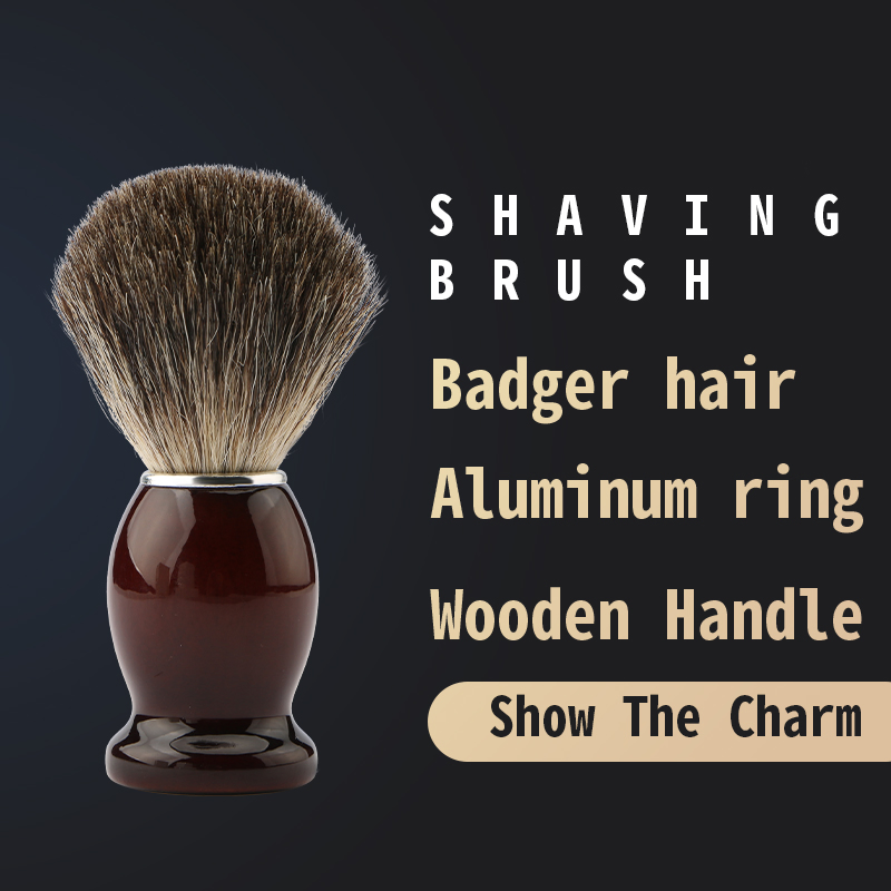 D812 Custom Packing Wooden Handle Badger Hair Classical Wet Shaving Shaving Brush for Gentleman Professional Salon Shaving Brush