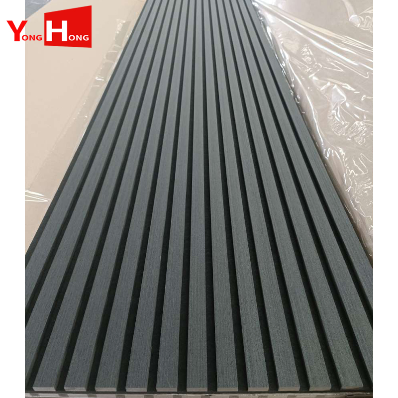 CE Approved 2400*600mm Slat Wall Covering Wood Veneer Felt Acoustic Soundproof Panel