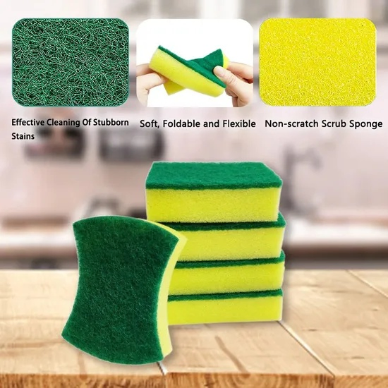 Wholesale Multipurpose Scratch Resistant Polyester Melamine Household Cleaning Sponge