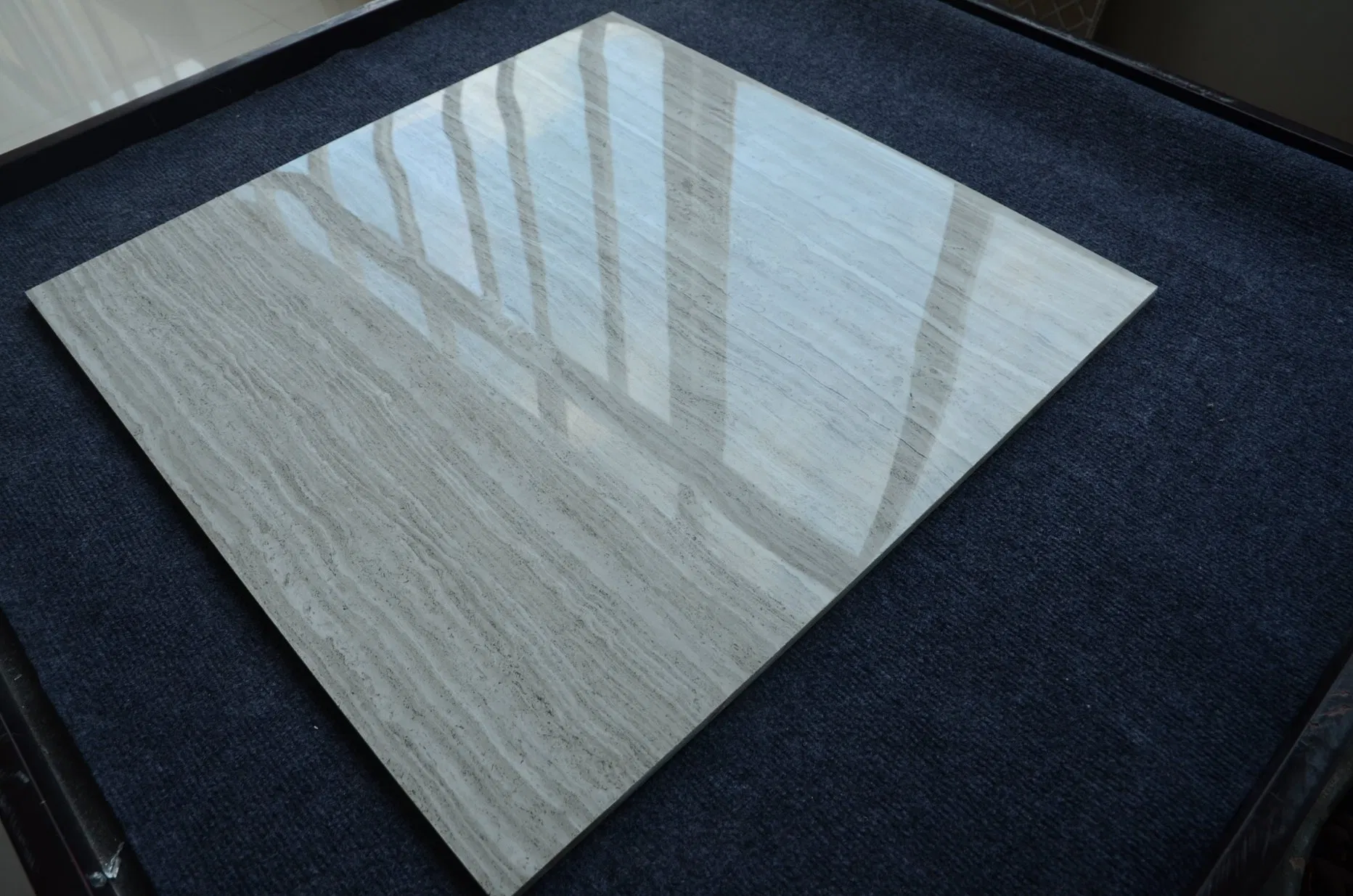 Hanse Good Price 600X600 800X800 Grey White Porcelain Tile Glazed Polished Porcelain Ceramic Slab Wall Floor Tiles