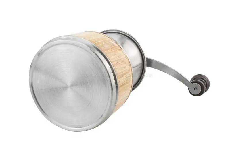 Stainless Steel Ceramic Core Manual Coffee Burr Grinder with Wooden Manual Burr Coffee Grinder Wholesale