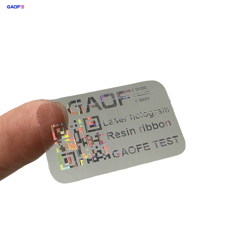 Customized Waterproof Laser Holographic Anti-Counterfeiting Security Clearly Pet Hologram Transparent Pet Label