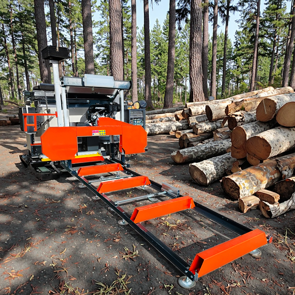 Ленточная пила по дереву портативная горизонтальная 31 дюйм бензиновая электрическая