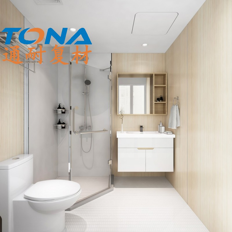 Compact Prefab SMC Bathroom with Integrated Toilet and Shower