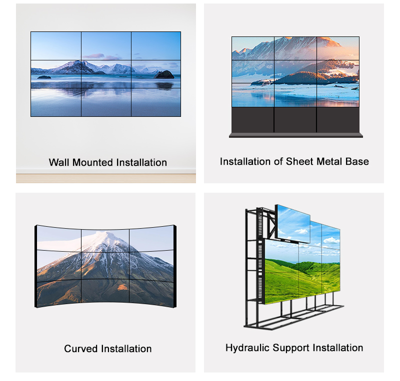 49 55 Inch 3X3 Splicing Screen 46 Inch LCD Video Wall for Monitor Center