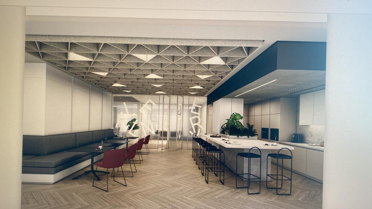 Blade Polyester Fiber Acoustic Ceiling Panel Tile in The Office Space