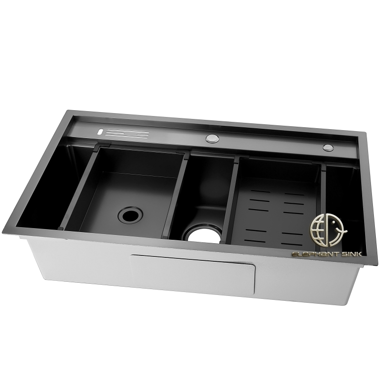 High Gloss Brushed Handcrafted Stainless Steel Sink Single Bowl Kitchen Sink