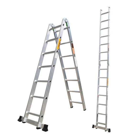 Double Sided Aluminum Hinged Folding Ladder