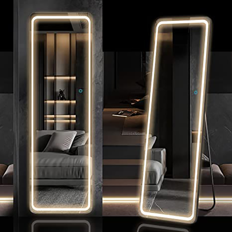 Wholesale Price Hair Salon Dressing Room Wall Mounted Full Body Mirror with LED Lights