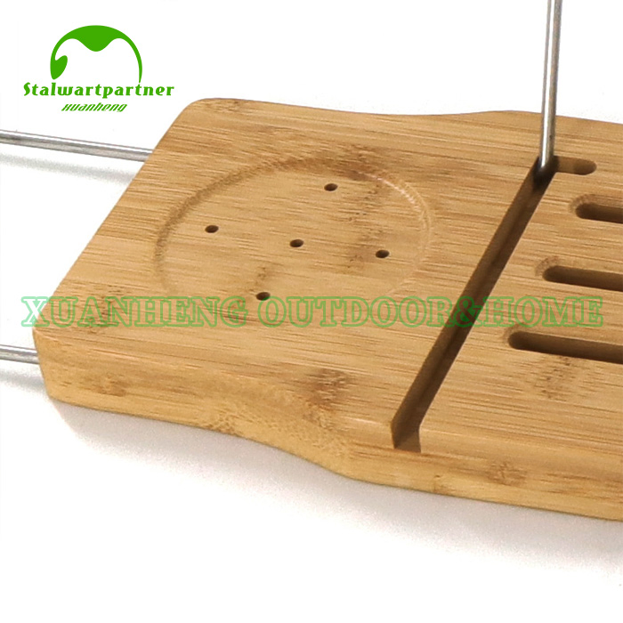 Elegant Bamboo Bathtub Caddy Organizer for Relaxing Soaks