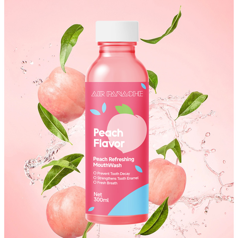 Peach Mouthwash OEM/ODM Private Label Custom Oral Scent Removal Bad Breath Teeth Whiten Peach Mouthwash