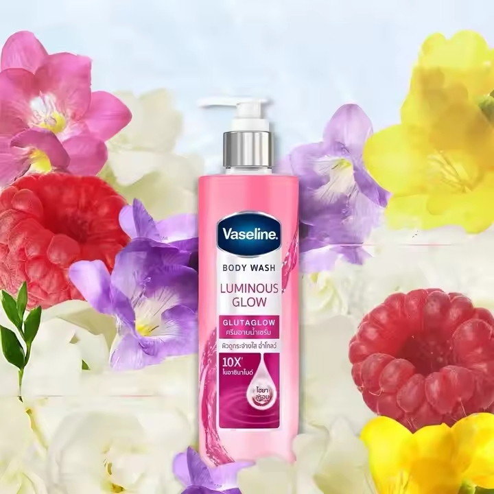 Natural Organic Liquid Bath Soap Exfoliating Scrub Vaseline Shower Gel Body Wash 425ml