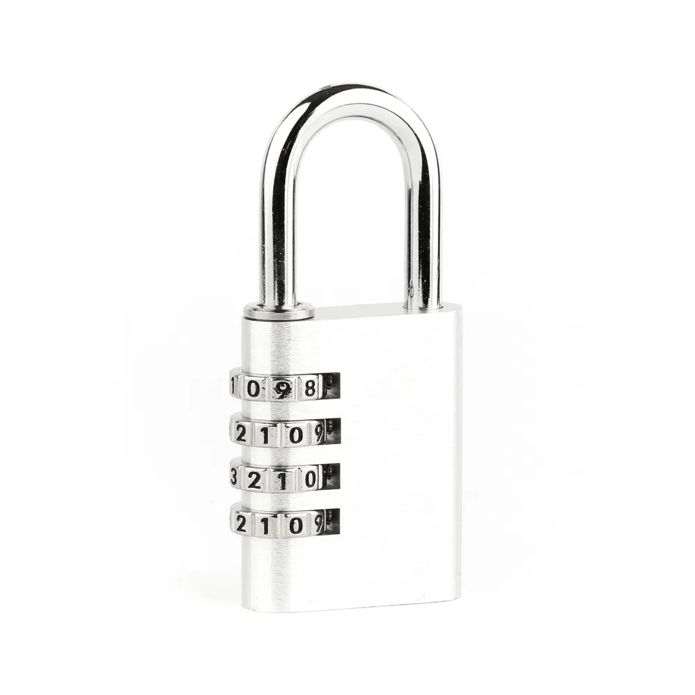 Silver 38mm 4-Digit Aluminum Alloy Code Padlock for File Cabinet