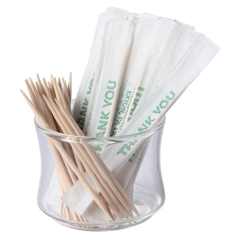 Natrul Paper Wrapped Mint Flavoured Wood Bambootoothpick Food Grade
