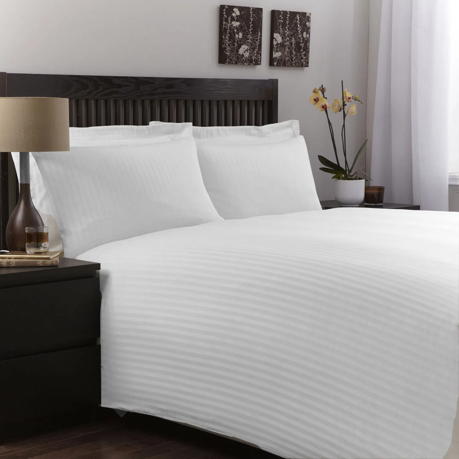 Factory White Cotton Bed Sheets Bed Linen Queen Size for Hotel