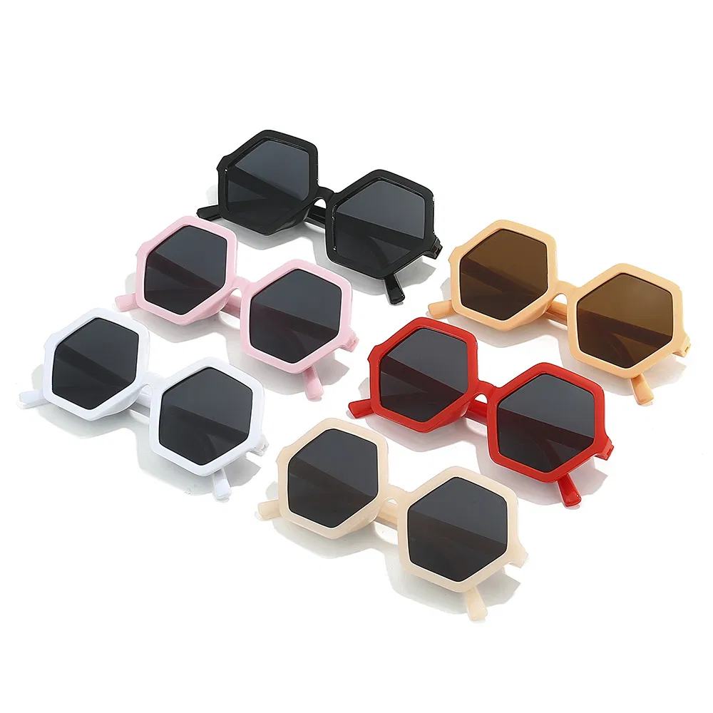 China Factory Wholesale Kids Birthday Cute Child Children Polygon Sunglasses for Boys Girls