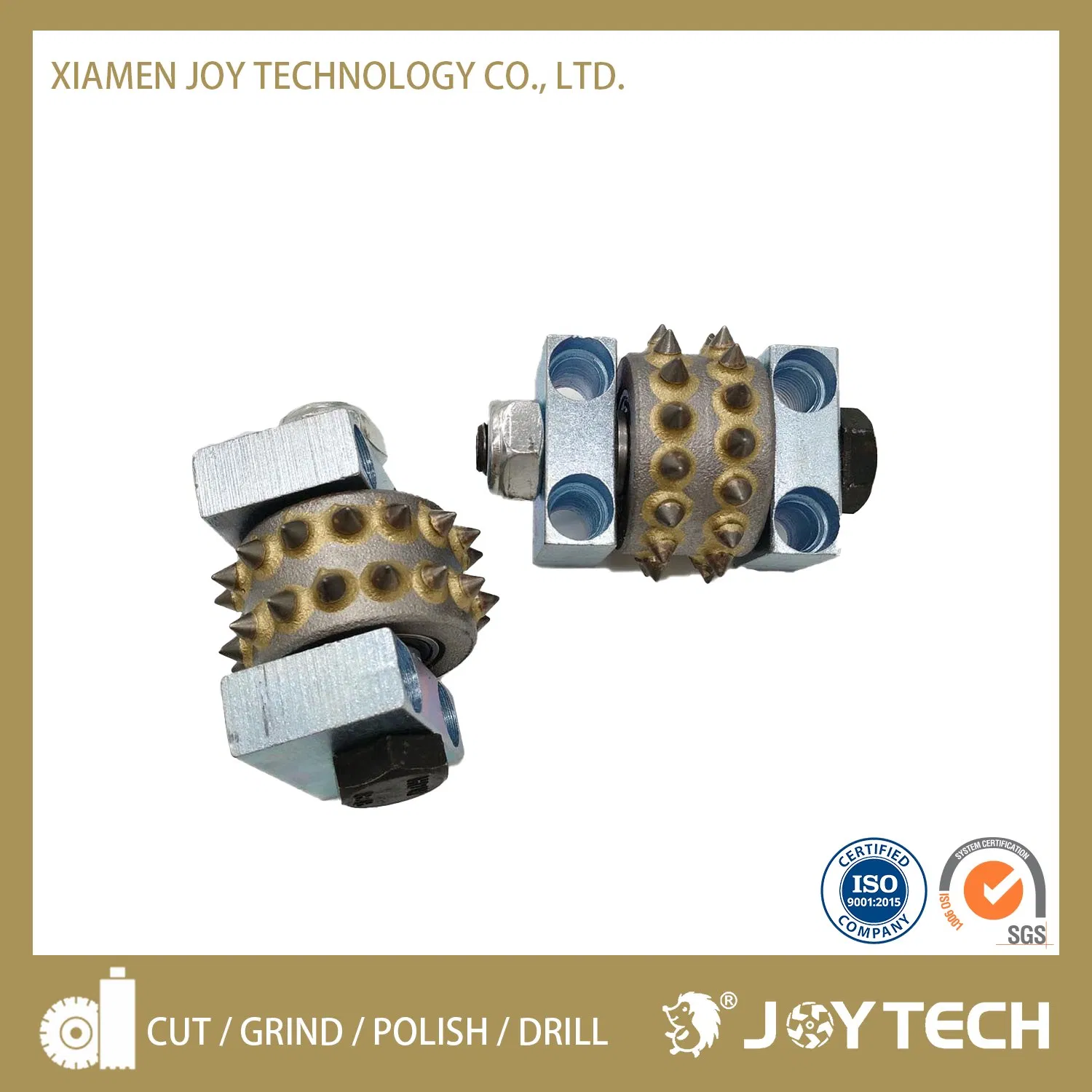 Diamond Cutting Tool Concrete Floor Grinding Wheel Abrasive Tooling 45 Pins Bush Hammer Roller for Epoxy Removing