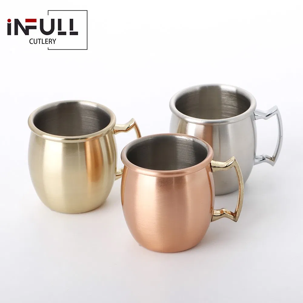 60ml Stainless Steel Mini Colorful Hammered Copper Drum Cup Wine Glass