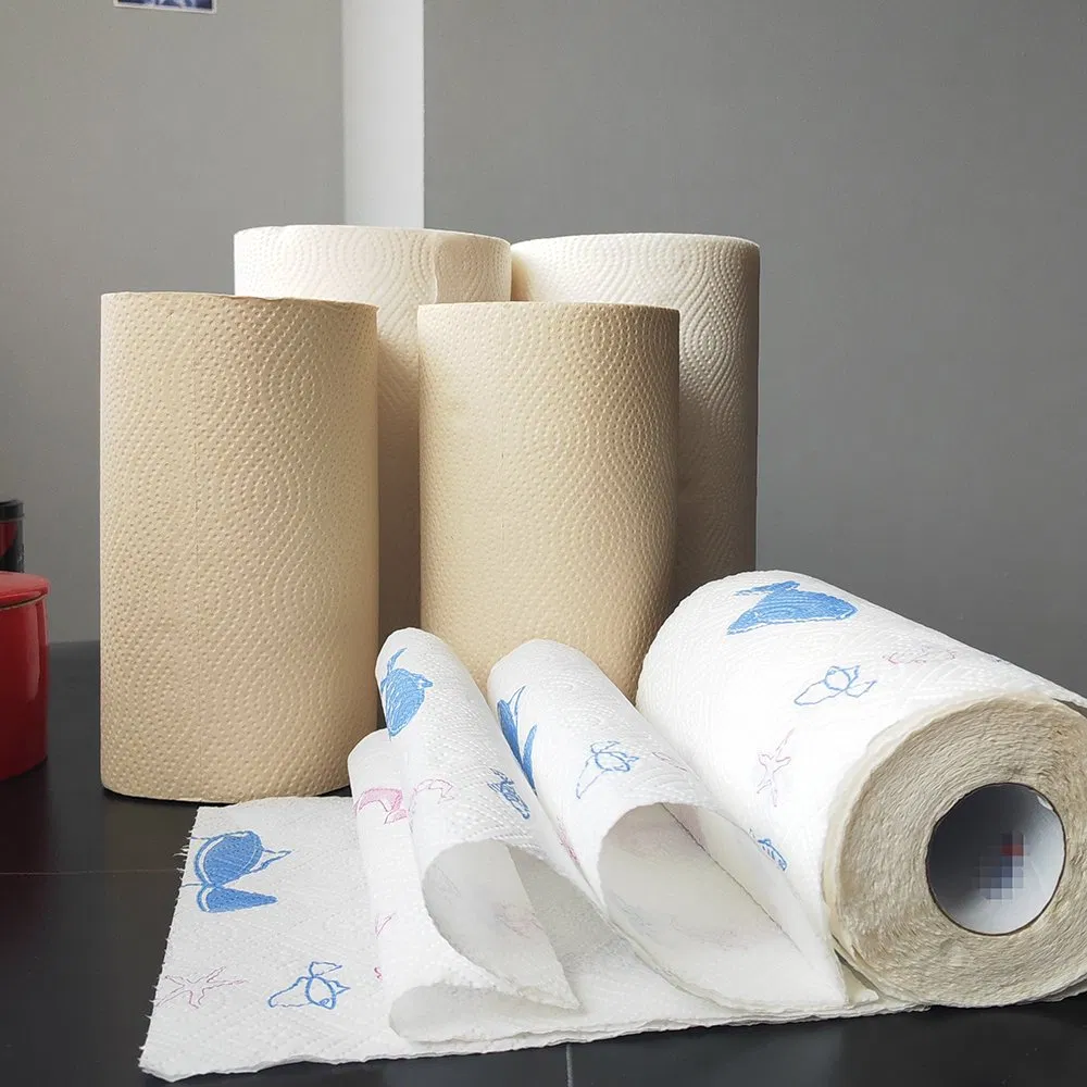 22.5*22.5 White and Strong Bamboo Kitchen Towel Roll and Individual Wrapped Kitchen Towel