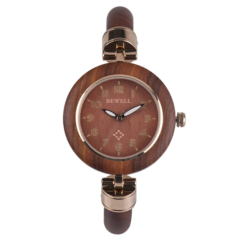 Minimalist Bewell Wooden Watch with Stainless Steel Luxury Ladies Watches Quartz Wood Watch for Women Online