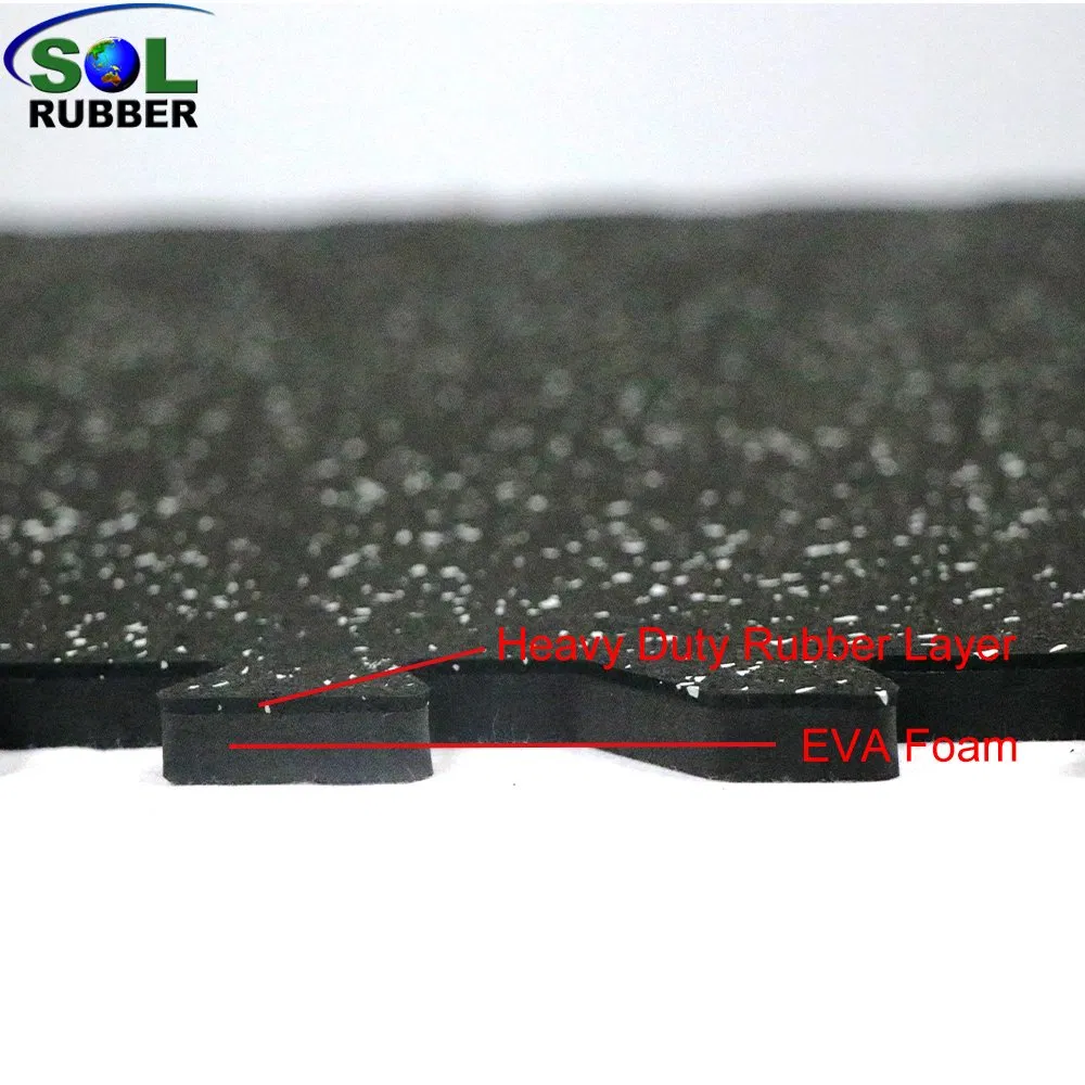 Sol Rubber Non-Toxic Rubber Top EVA Puzzle Tiles Gym Flooring