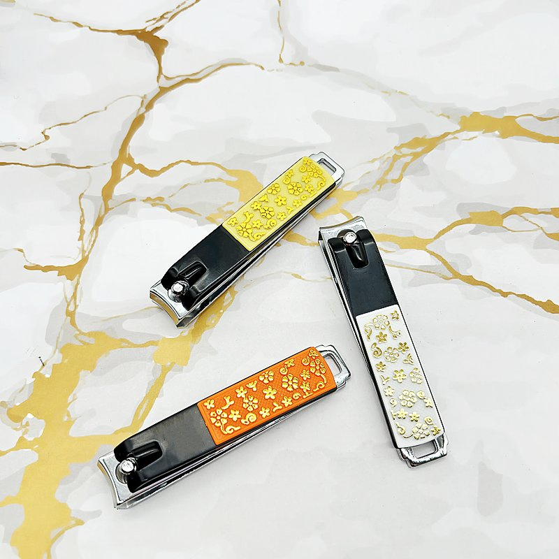 Hj 337b-6 Black Floral Surface Carbon Steel Nail Clippers Spot Nail Tools Multifunctional Home Wholesale