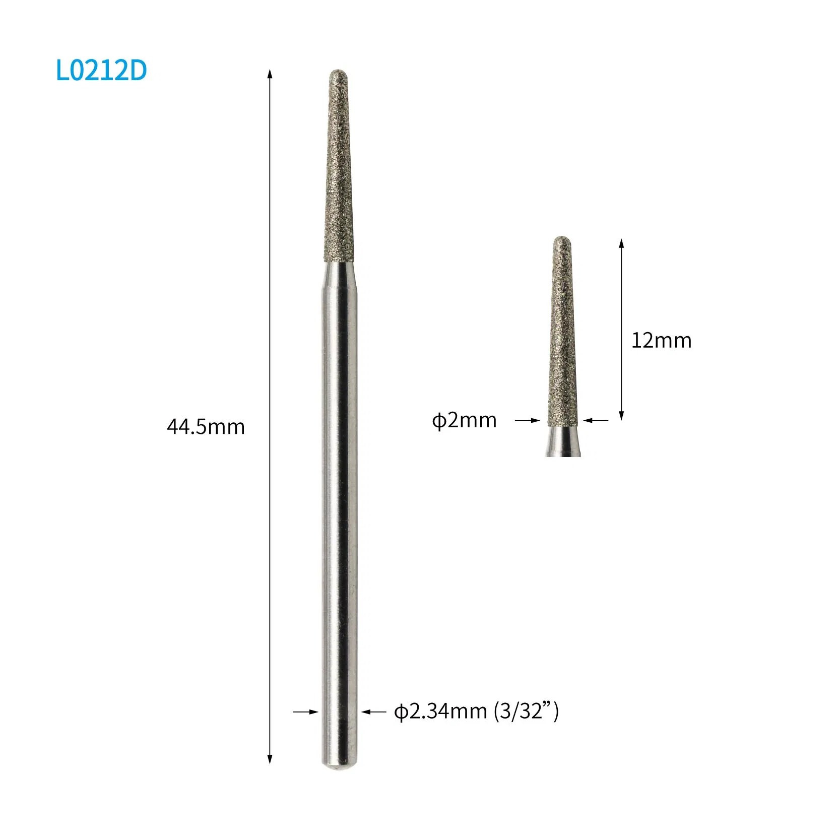 Taper Radius Shape Cuticle Cleaning Diamond Nail Drill Bit