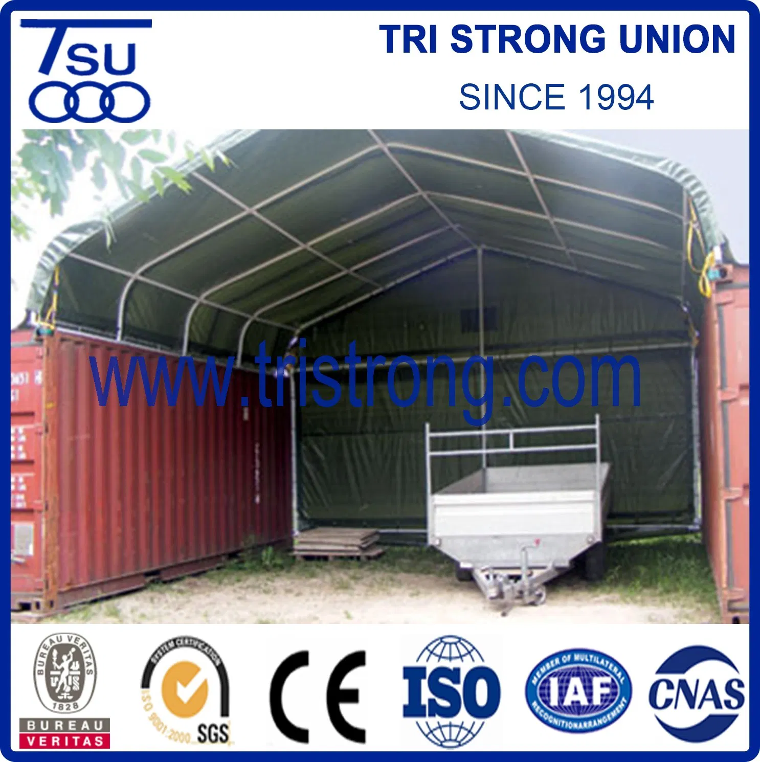 6m Span Container Canopy with PVC Cover (TSU-2020C/TSU-2040C)