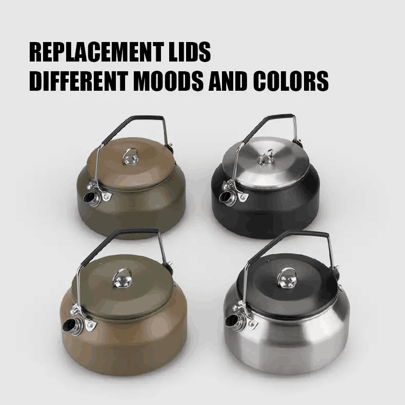 Feistel 1.6L Ultralight Aluminum Tea Kettle Teapot Portable Coffee Pot for Outdoor Camping