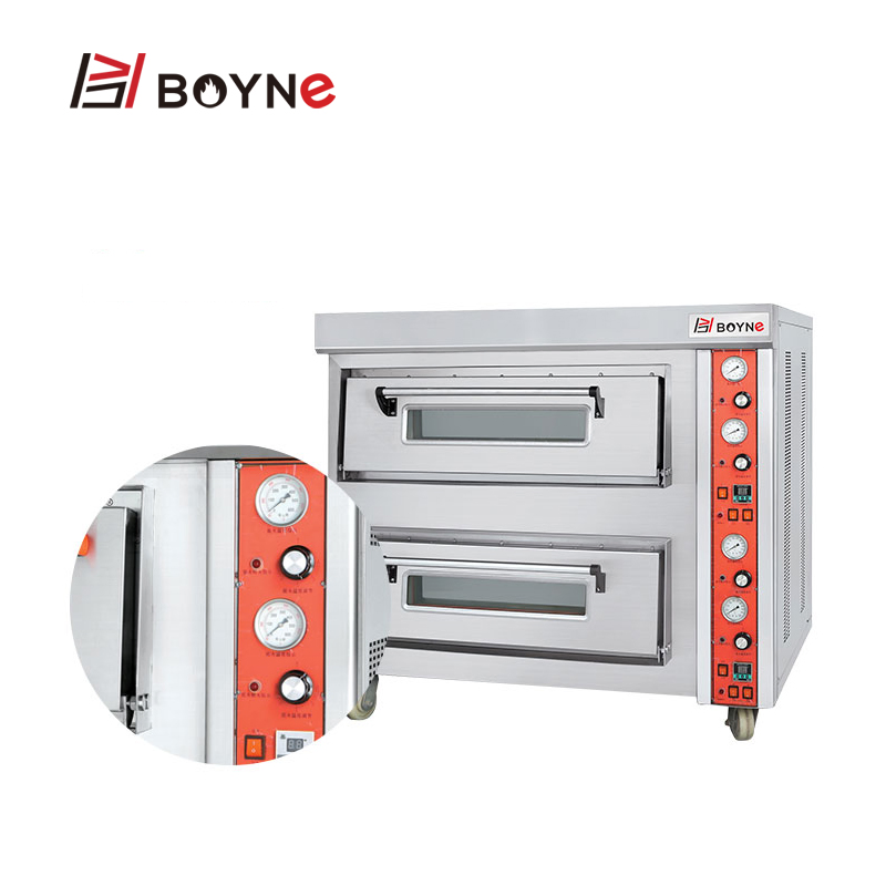 Stainless Steel Commercial Gas Two Deck Pizza Baking Oven