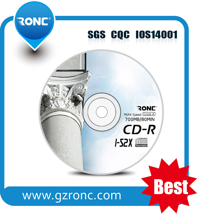 Чистые CD-R диски 700MB, 52x, в торт-боксе