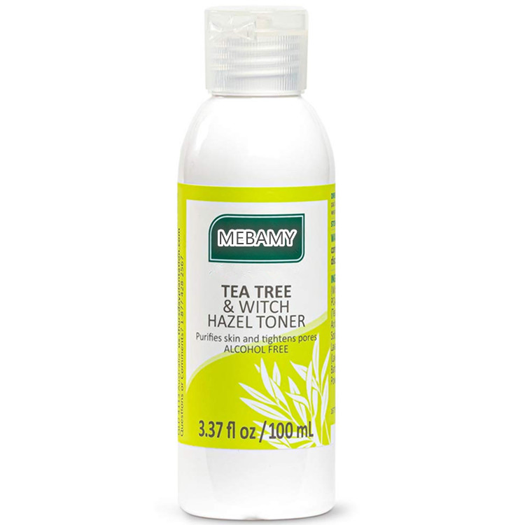 Natural Tea Tree and Witch Hazel Toner for Purifies Skin & Tightens Pores