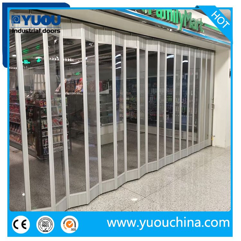 Polycarbonate Folding Sliding Door Special for Shop and Mall