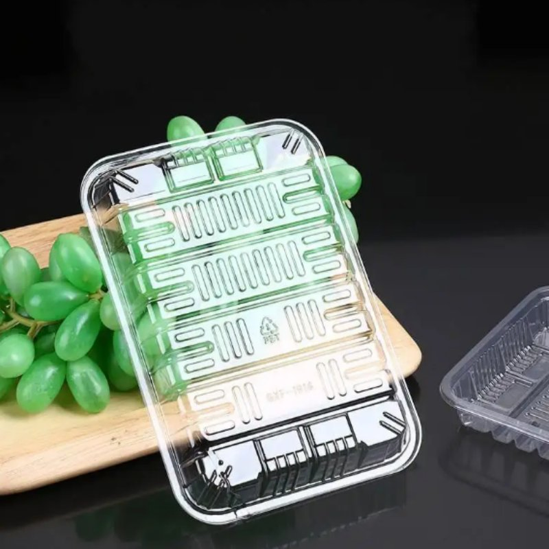 Transparent Pet Fruit Box Food Tray for Vegetable/Meat