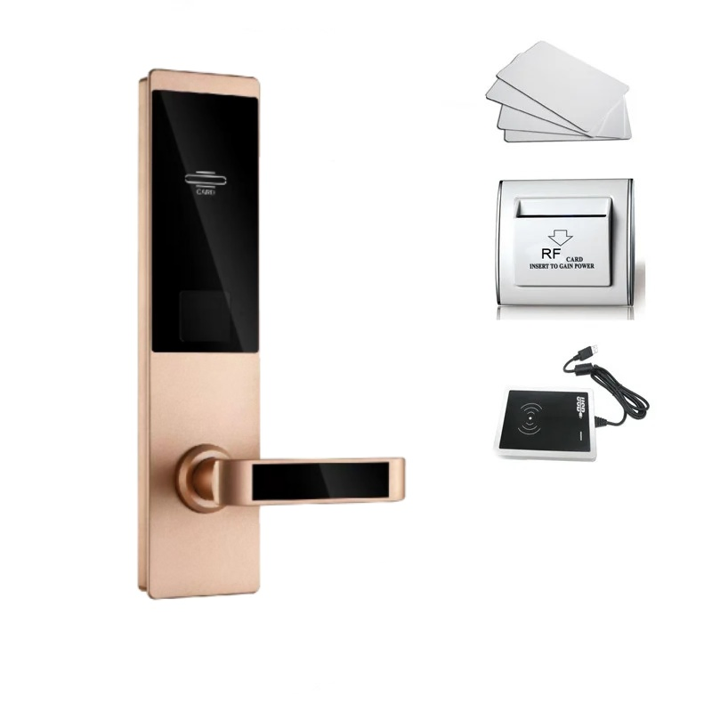 Electronic Key Card Reader Door Smart Lock for Hotel/Apartment with Free Software