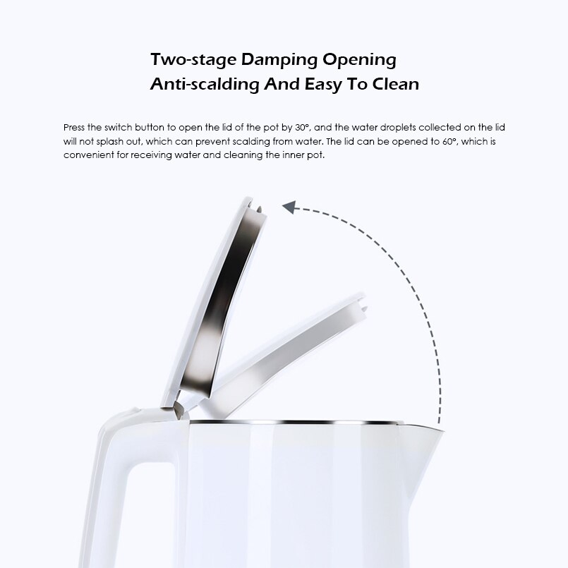 1.8L Electric Home Appliances Electrical Satinless Steel Cordless Water Kettle