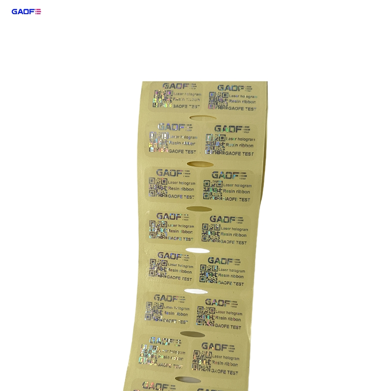 Customized Waterproof Laser Holographic Anti-Counterfeiting Security Clearly Pet Hologram Transparent Pet Label